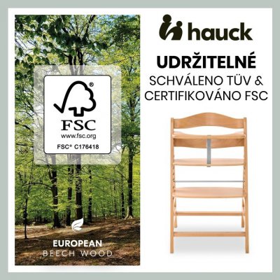 Hauck Alpha+ Set Dřevěná židle s polstrováním Teddy Grey zdarma - obrázek