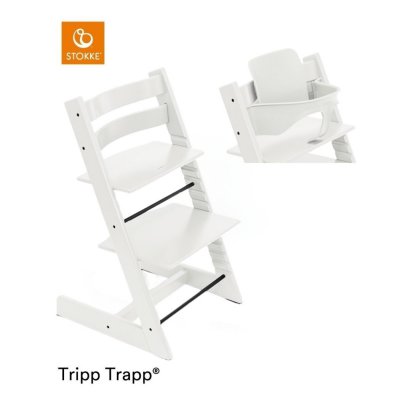 Stokke Tripp Trapp Židlička + DÁREK Baby Set White
