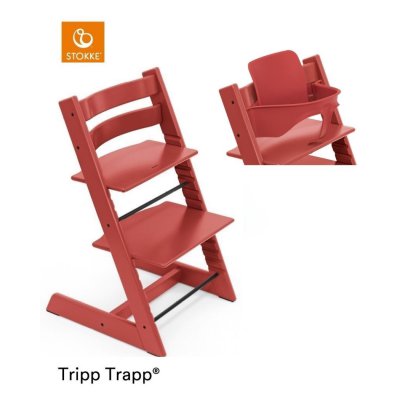 Stokke Tripp Trapp Židlička + DÁREK Baby Set Warm Red