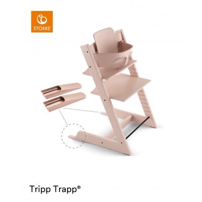 Stokke Tripp Trapp Židlička + Baby Set 2 - Serene Pink - obrázek
