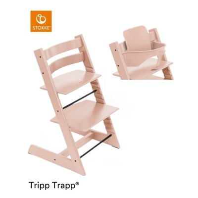 Stokke Tripp Trapp Židlička + DÁREK Baby Set Serene Pink