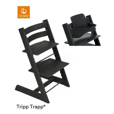 Stokke Tripp Trapp Židlička + DÁREK Baby Set Oak Black