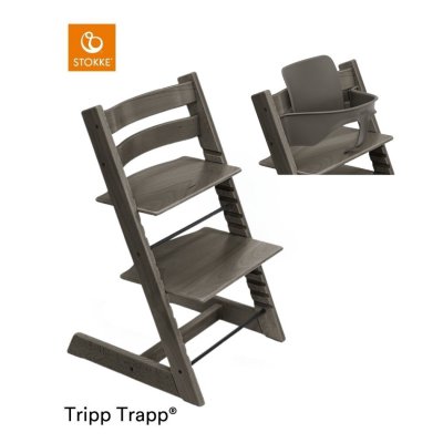 Stokke Tripp Trapp Židlička + DÁREK Baby Set Hazy Grey