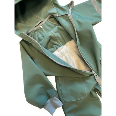 Pinkie Softshellová kombinéza - Green/Grey, vel. 98 - 104 - obrázek