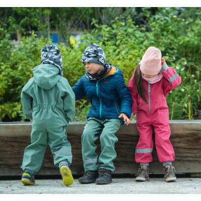 Pinkie Softshellová kombinéza - Green/Grey, vel. 98 - 104 - obrázek