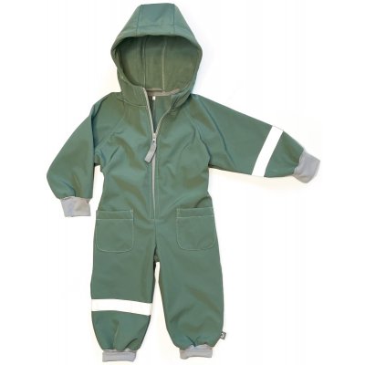 Pinkie Softshellová kombinéza - Green/Grey, vel. 98 - 104