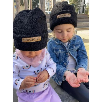 Pinkie Čepice Label Teddy 1-3 r - Black - obrázek