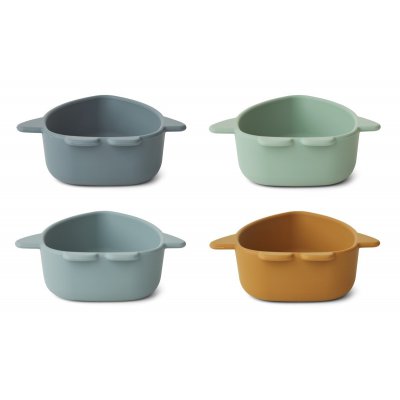 Liewood Iggy Silikonové misky 4 ks - Space Blue Multi Mix - obrázek