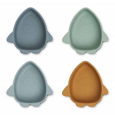 Liewood Iggy Silikonové misky 4 ks - Space Blue Multi Mix