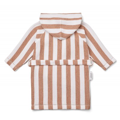 Liewood Gray Župan Stripes - White/Tuscany Rose, vel. 1 - 2 roky - obrázek