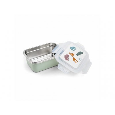 Done by Deer Nerezový obědový box Deer Friends - Zelený - obrázek