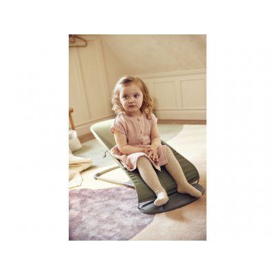 BabyBjörn lehátko Balance Bliss Woven Petal - Dark Green - obrázek