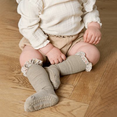 GoBabyGo Protiskluzové ponožky Bamboo - Liberty Sand, vel. 1 - 2 roky