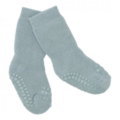 GoBabyGo Protiskluzové ponožky - Dusty Blue, vel. 6 - 12 měsíců