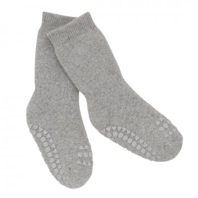 GoBabyGo Protiskluzové ponožky - Grey Melange, vel. 1 - 2 roky