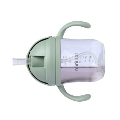 Mininor Lahev s brčkem Tritan 220 ml - Willow Green - obrázek