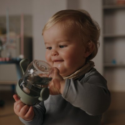 Mininor Lahev s brčkem Tritan 220 ml - Willow Green - obrázek