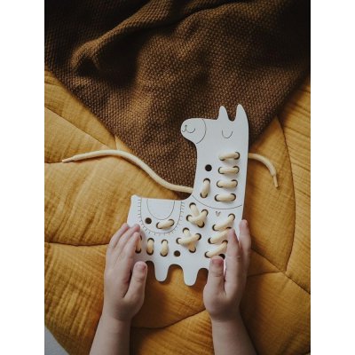 Milin Dřevěná proplétací hračka velká - Lilli the Lama - obrázek