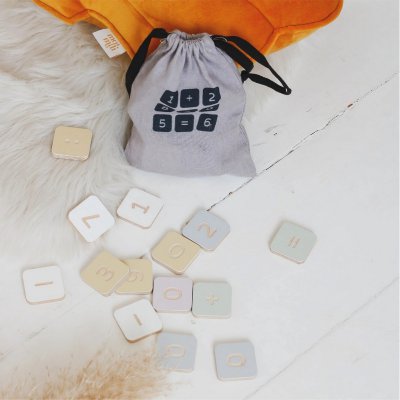 Milin Dřevěné kostky - Colourful maths - obrázek