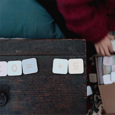 Milin Dřevěné kostky - Colourful maths - obrázek