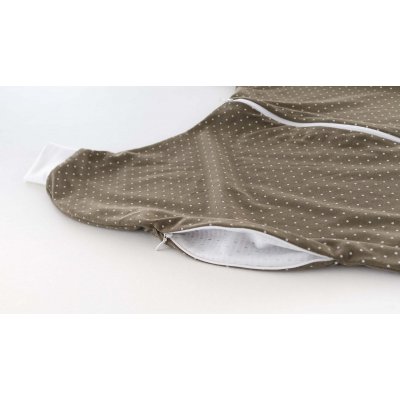 Träumeland Lehký spací pytel "to GO" - Pünktchen Oliv, 80 cm - obrázek