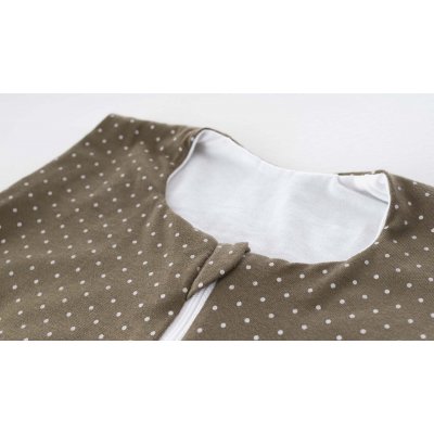 Träumeland Lehký spací pytel "to GO" - Pünktchen Oliv, 92 cm - obrázek