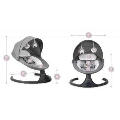 MoMi Kenani Elektrické houpátko - Tmavě šedá - obrázek