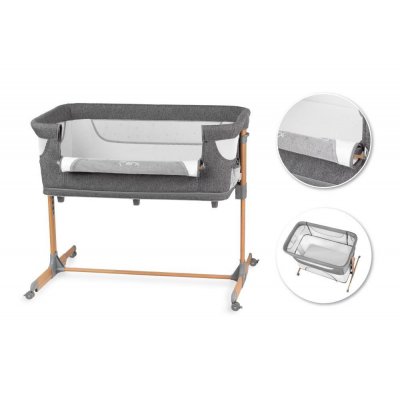 MoMi Smart Bed Postýlka 4v1 - Šedá - obrázek