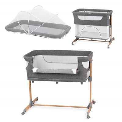 MoMi Smart Bed Postýlka 4v1 - Šedá - obrázek