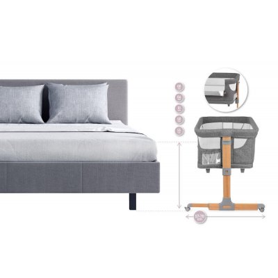 MoMi Smart Bed Postýlka 4v1 - Šedá - obrázek