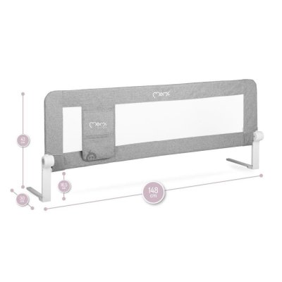 MoMi Lexi Zábrana na postel - Světle šedá - obrázek