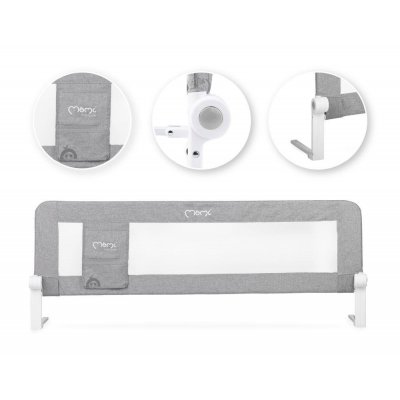 MoMi Lexi Zábrana na postel - Světle šedá - obrázek