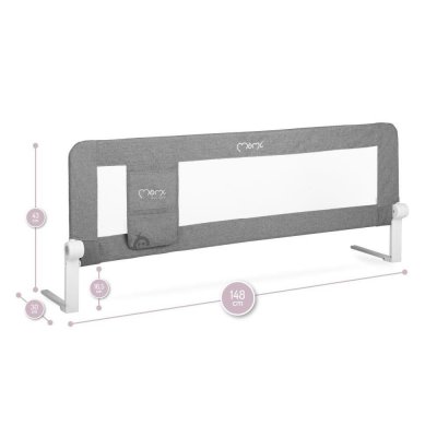 MoMi Lexi Zábrana na postel - Tmavě šedá - obrázek