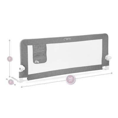 MoMi Lexi XL Zábrana na postel - Tmavě šedá - obrázek