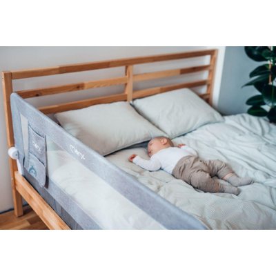 MoMi Lexi XL Zábrana na postel - Světle šedá - obrázek