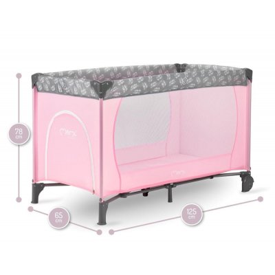 MoMi Belove Cestovní postýlka - Růžová - obrázek