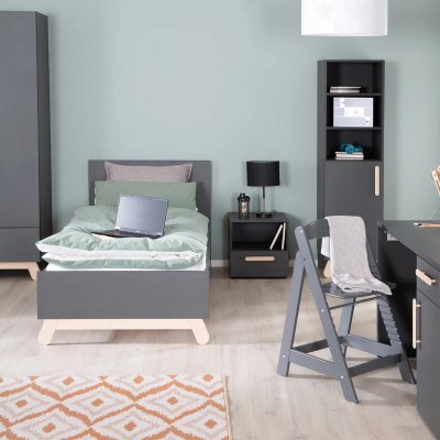 Roba Jara Juniorská postel 200 x 90 cm - Antracit - obrázek