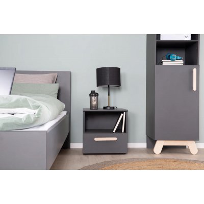 Roba Jara Noční stolek - Antracit - obrázek