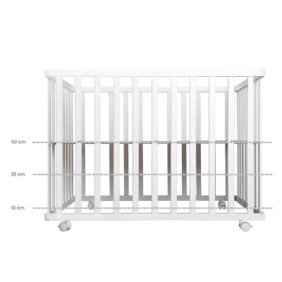 Roba Ohrádka s kolečky a ochrannou vložkou - Bílá/Frosty Green - obrázek