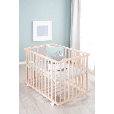 Roba Ohrádka s kolečky a ochrannou vložkou - Natur/Grey - obrázek