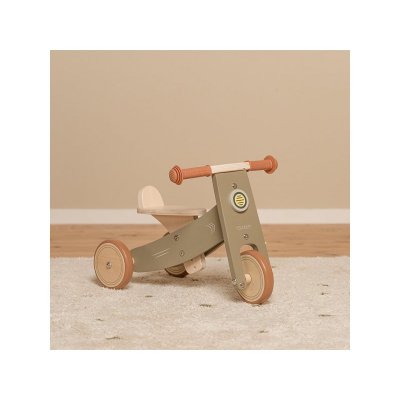 Little Dutch Dřevěná tříkolka - Olive - obrázek