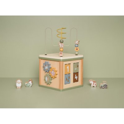 Little Dutch Dřevěná kostka s aktivitami - Farma - obrázek