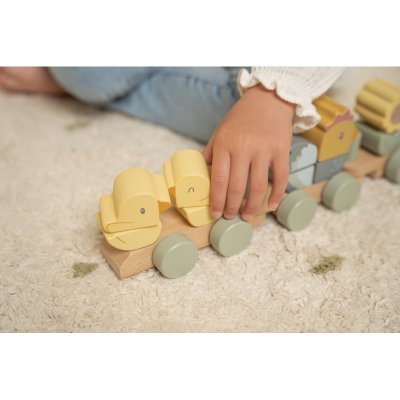 Little Dutch Dřevěný vláček Slepička - Farma - obrázek