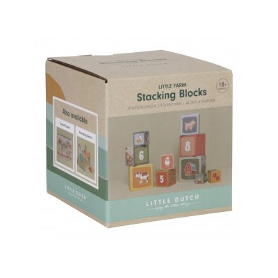 Little Dutch Kostky komín 10 ks - Farma - obrázek