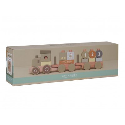 Little Dutch Dřevěný vláček Traktor - Farma - obrázek