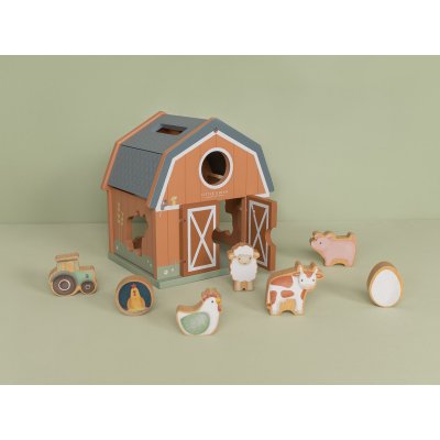 Little Dutch Dřevěný domek s vkládacími tvary - Farma - obrázek