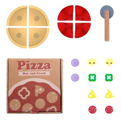 Zopa Dřevěná pizza v krabičce - obrázek