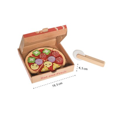 Zopa Dřevěná pizza v krabičce - obrázek