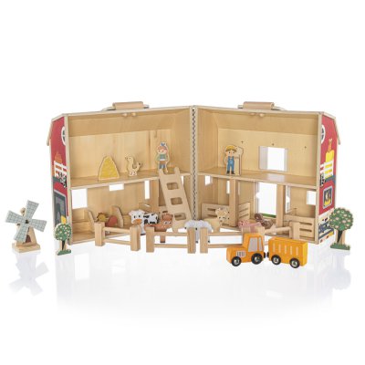 Zopa Dřevěná přenosná aktivity farma - obrázek