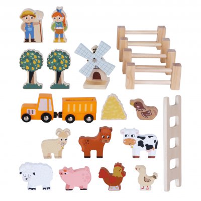 Zopa Dřevěná přenosná aktivity farma - obrázek